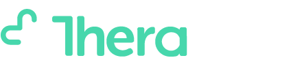 TheraPrac logo featuring a stylized medical cross symbol in gradient green and teal, followed by the word ‘TheraPrac’ in modern, rounded font with ‘Thera’ in green and ‘Prac’ in blue.
